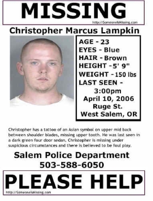 Christopher Lampkin missing person