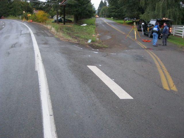 crash scene highway 99 near McMinnville #2