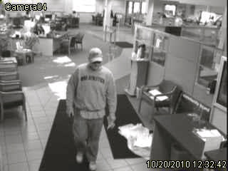 surveillance picture of MAPS Credit Union robber #1