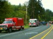 Crash scene Lincoln City, Oregon