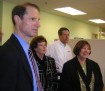 Darlene Hooley (far left) and Ron Wyden (far right)