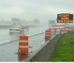 Flooded freeway