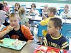 Kids eating lunch at school