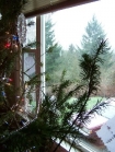 A Christmas view from the King's front window