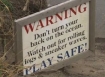 beach warning sign