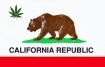 California flag with marijuana leaf