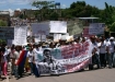 Protest in 2006 against the murder of mining trade union leader Alejandro Uribe