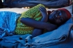 A Congolese woman recovers at a hospita