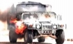 Burning HUMVEE in Iraq