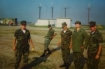 Marines at El Toro's MWSG-37 area in 1982.  Marines from left; Bob Myer, Carlos Lopez, unidentified, Robert Stover and Michael Jung.