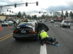 Photo of crash scene on SE 181st in Gresham, Oregon