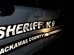 Smashed Clackamas Sheriff vehicle