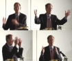 A highly animated George Gilder speaks during an OISM presentation. 