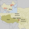 Map of Chinese miner protest