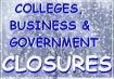 Oregon snow closures businesses colleges