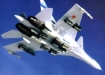 Russian SU-30 jet fighter in flight