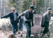 Roger Schlickeisen (left) reintroducing wolves in Yellowstone