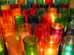 Colored candles of religion