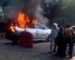 Israeli diplomatic car after attack