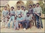 Douglas Devananda (sitting left) was a  Tamil rebel now a government backed paramilitary leader