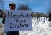 Rob Koenig in front of Governor Scott Walker's mansion in Madison, Wisconsin.