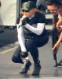 Madonna rehearsing for her 