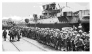 1st Provisional Brigade standing by to board ship in San Diego for Korea, Augus