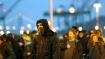 Occupy protesters attempt to block an entrance to the Port of Oakland, California, December 12, 2011.