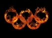 Flaming Olympic rings