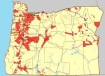 Oregon Broadband coverage map DSL hilited