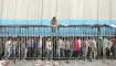 Palestinian workers at the Bethlehem checkpoint. Photo by: Daniel Bar-On 