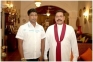 Alleged murderer, Sampath Chandra Pushpa Vidanapathirana, in the company of president Rajapaksa.