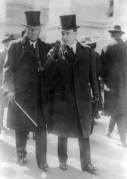 John D. Rockefeller and son in 1915