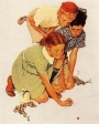 'Marbles Champ' by Norman Rockwell