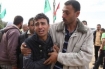 Palestinians mourn relatives killed in an Israeli airstrike in the southern Gaza Strip, October 31, 2011.