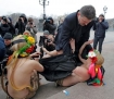 Security guard detains FEMEN activist