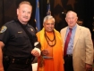 Rajan Zed (middle) seen with the award on the occasion flanked by Reno Mayor Robert Cashell (right) and Reno Police Chief Steven Pitts