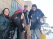 Zainab, Umalbanin, Ali, Kathy and Martha going up the mountainside