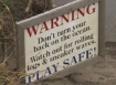 Beach safety sign