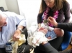 At the Bris Shalom, the parents washed their son's feet (Brit Rechitzah) as a symbolic sign of Jewish covenant 