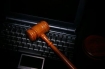 Gavel and keyboard