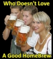 home brewed beer