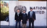 Mohamed Ibrahim and Abdul Aziz of ERC, and the Prof. Dr. Wakar Uddin at the United Nations in Geneva.