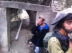 Settlers and IDF soldier at Al Smoud kindergarten