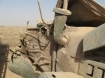 Military vehicle in Iraq that struck an IED