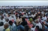 More than 5,000 people gathered at Marina Beach.