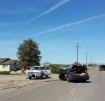 Scene of shot man after bank robbery in Ontario, Or 4-10-14