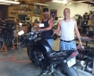 Charlie Otero and Al with Tim's bike near Witchita