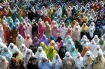 Muslims women offer Eid al-Fitr prayers at the Hazratbal shrine in Srinagar, India, to mark the end of the month of Ramadan. 