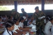 Tamil children being taught Sinhala in school.